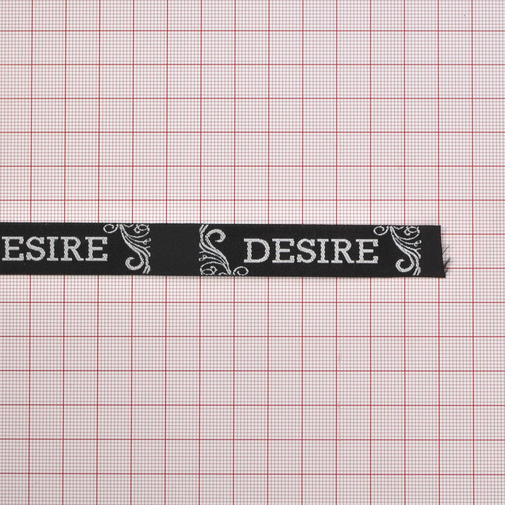 Этикетка тканевая вышитая DesireStyle 1,6см. Вышивка / этикетка тканевая