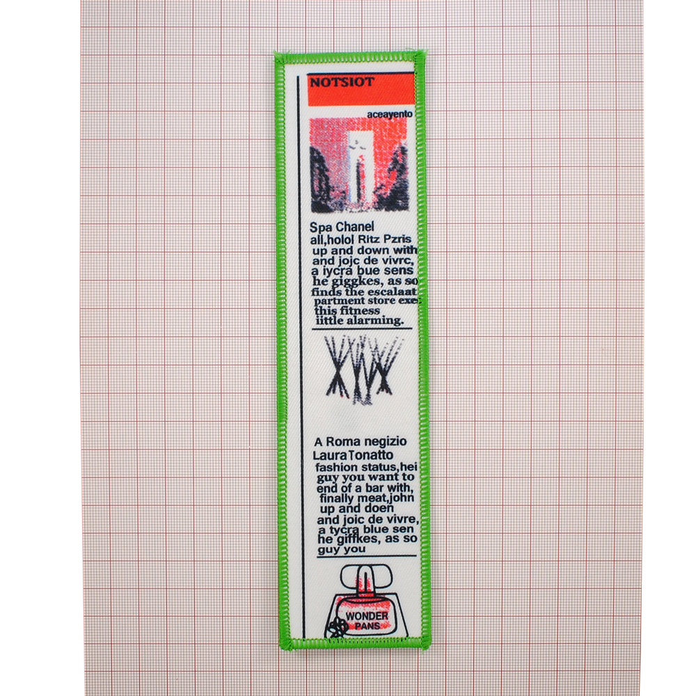 Нашивка тк. NOTSIOT  20,5*5см, бел., черн., красн., зелен. шт. Нашивка Вышивка, Ткань