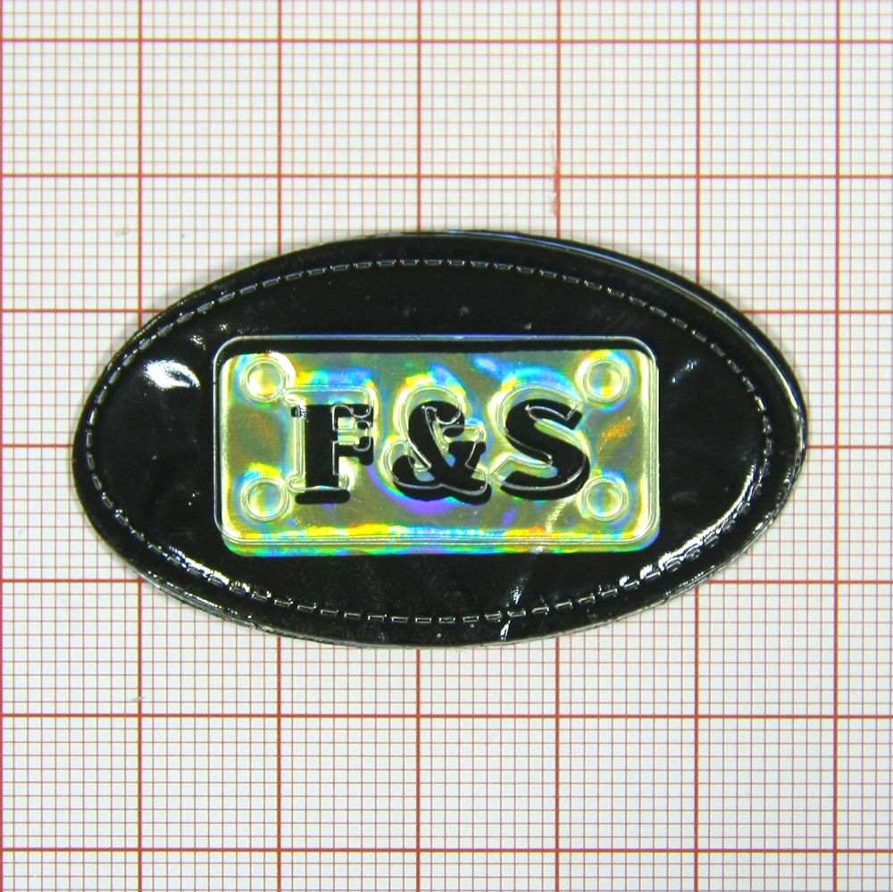 Лейба кожзам A6158 53*31мм F&S. Лейба Кожзам