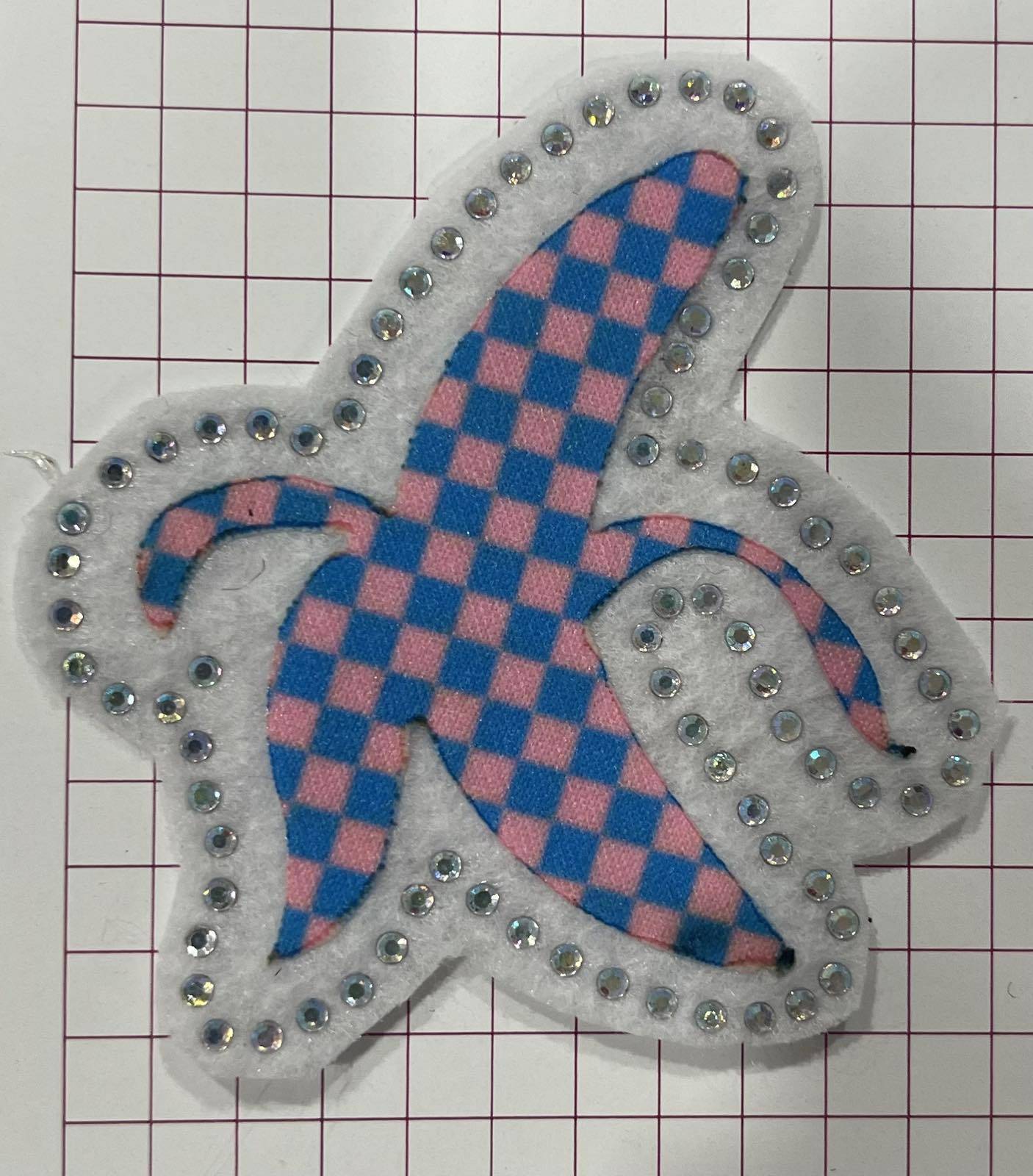 Аппликация композит, клеевая, Банан, 4,3*4,7см, DTF, SS6 62611, сублимация, атлас, лазер, шт. Аппликация композит