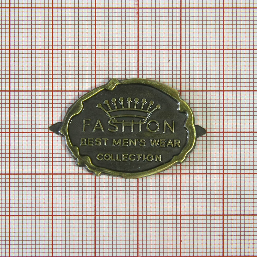 Краб металл Fashion best men's wear coll. Корона BN, шт. Крабы Металл Надписи, Буквы