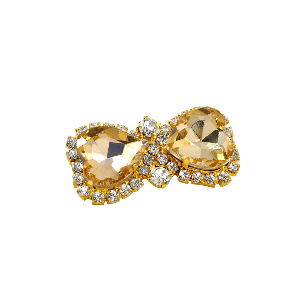 Краб металл61795 /краб/ 4см GOLD, коричн. камни. Крабы Металл Геометрия Декор