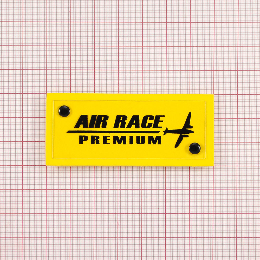 Лейба клеенка с хольнитенами  AIR RACE, 7*3см, черный, желтый, шт. Лейба Клеенка