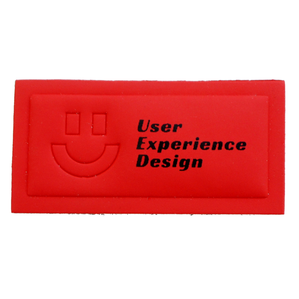 Лейба к/з. User Experience Design, 5*2,5см, красн., шт. Лейба Кожзам