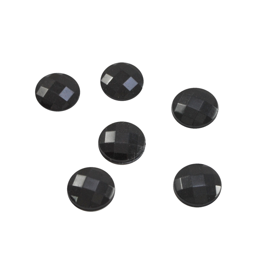 Стразы Д на клей, круг 10мм черный 37, 1тыс.шт. Стразы на клей