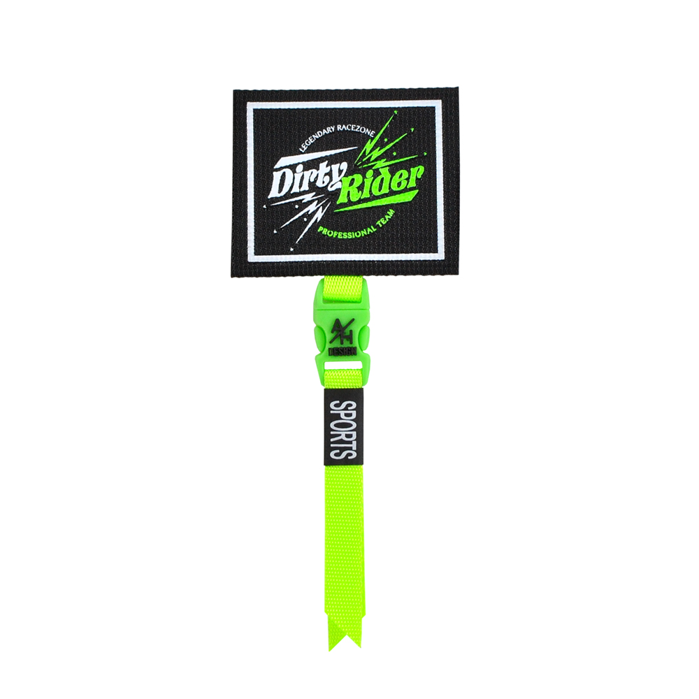 Лейба тканевая с подвеской   Dirty Rider 5*6см черный, белый, зеленый, шт. Лейба Ткань