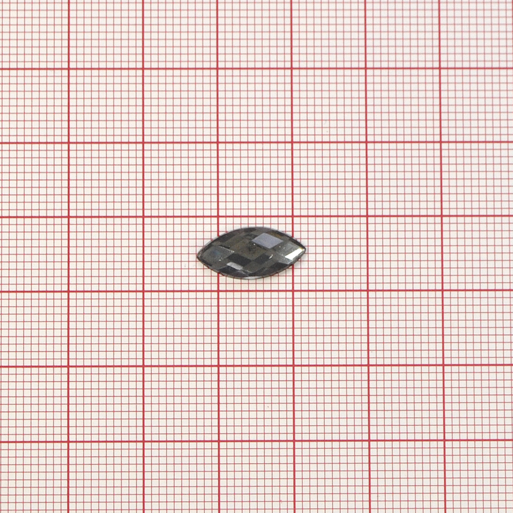 Стразы Д на клей, капля 7*15мм темн-серый 20, 1тыс.шт. Стразы на клей