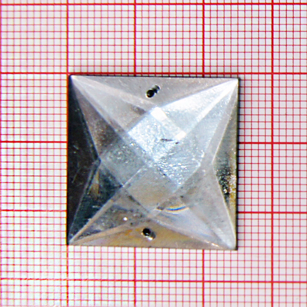 Стразы Д пришивн. квадрат 25*25мм серый 6 НЕКОНД., 1тыс.шт. Стразы пришивные