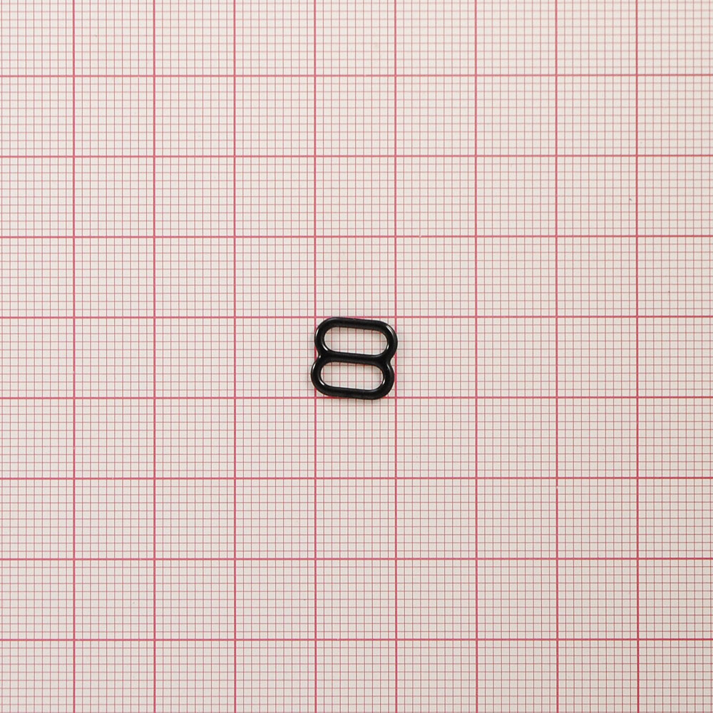 Перетяжка бельевая металл А808 черная 8*6,7мм (внутр.), 10,4*10мм (внешн.), 1т.шт, уп. Перетяжка бельевая