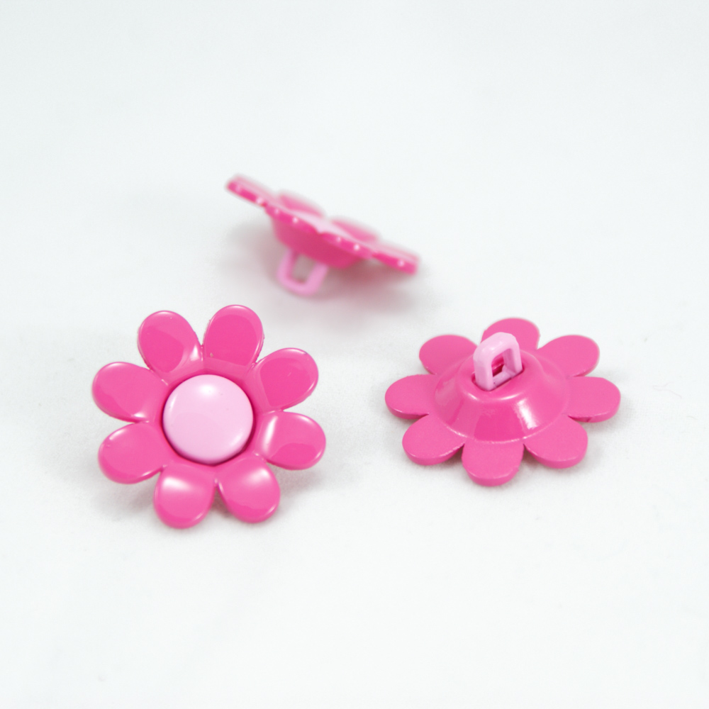 Пуговица детская W-287 Ромашка розовая 22,9мм, шт. Пуговица Детская