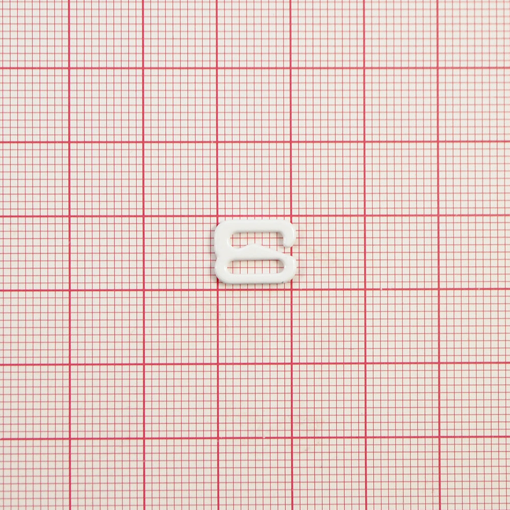 Крючок бельевой металл А908 белый 7*4,7мм (внутр.), 11,2*8,9мм (внешн.), 1т.шт, уп. Крючок бельевой