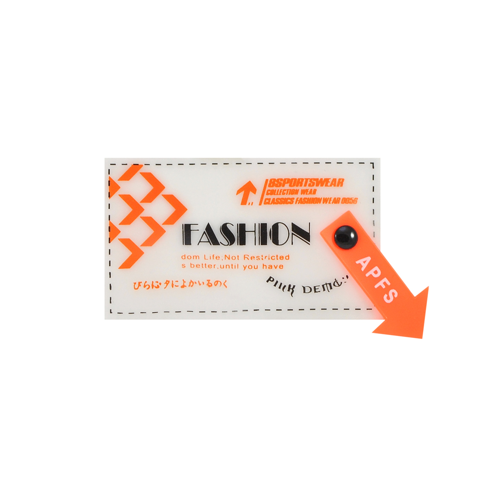 Лейба клеенка FASHION 6,9*4см, прозрачный, оранжевый, черный, шт. Лейба Клеенка