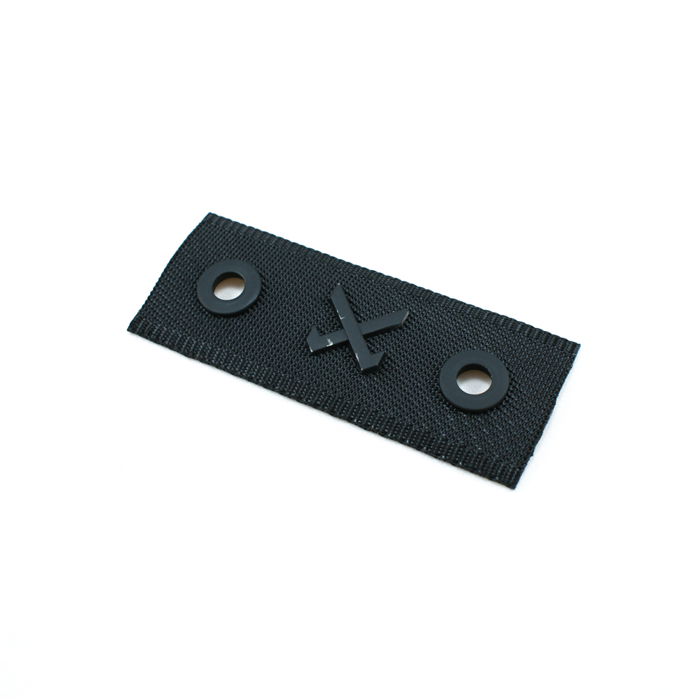 Лейба ткань и металл Х 3,8*9,5см черный, шт. Лейба Ткань