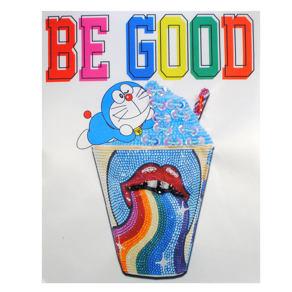 Аппликация тканевая пришивная BE GOOD 24*19 см, красный ,синий, желтый, зеленый,голубой,пайетки,бисер шт. Аппликации Пришивные Ткань, Органза