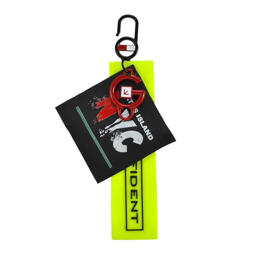 Подвеска резиновая с карабином  NYC, 6*16см, черный, красный, салатный,  шт. Подвески