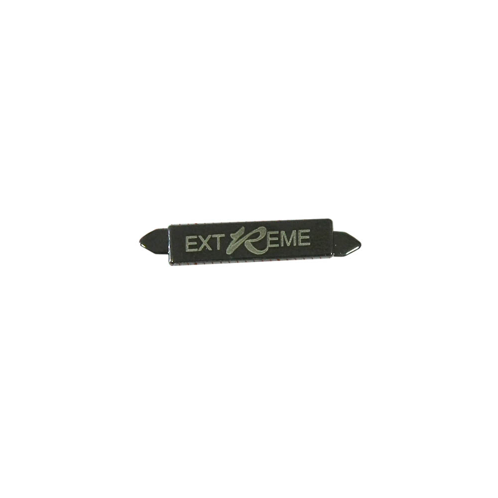Краб металл Extreme, 2*0,5см, black nikel /лого лазер/. Крабы Металл Надписи, Буквы