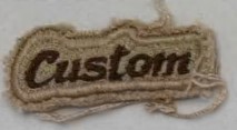 Шеврон пришивной Custom, бежевый, коричневый, шт. Нашивка Ткань