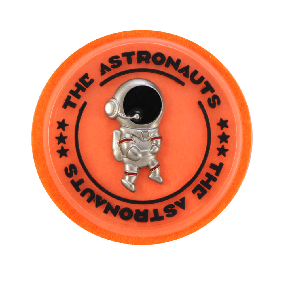 Лейба резиновая The Astronauts 6,5*6,5см,войлок,силикон,метал, оранжевый,черный, серый,.шт. Лейба Резина