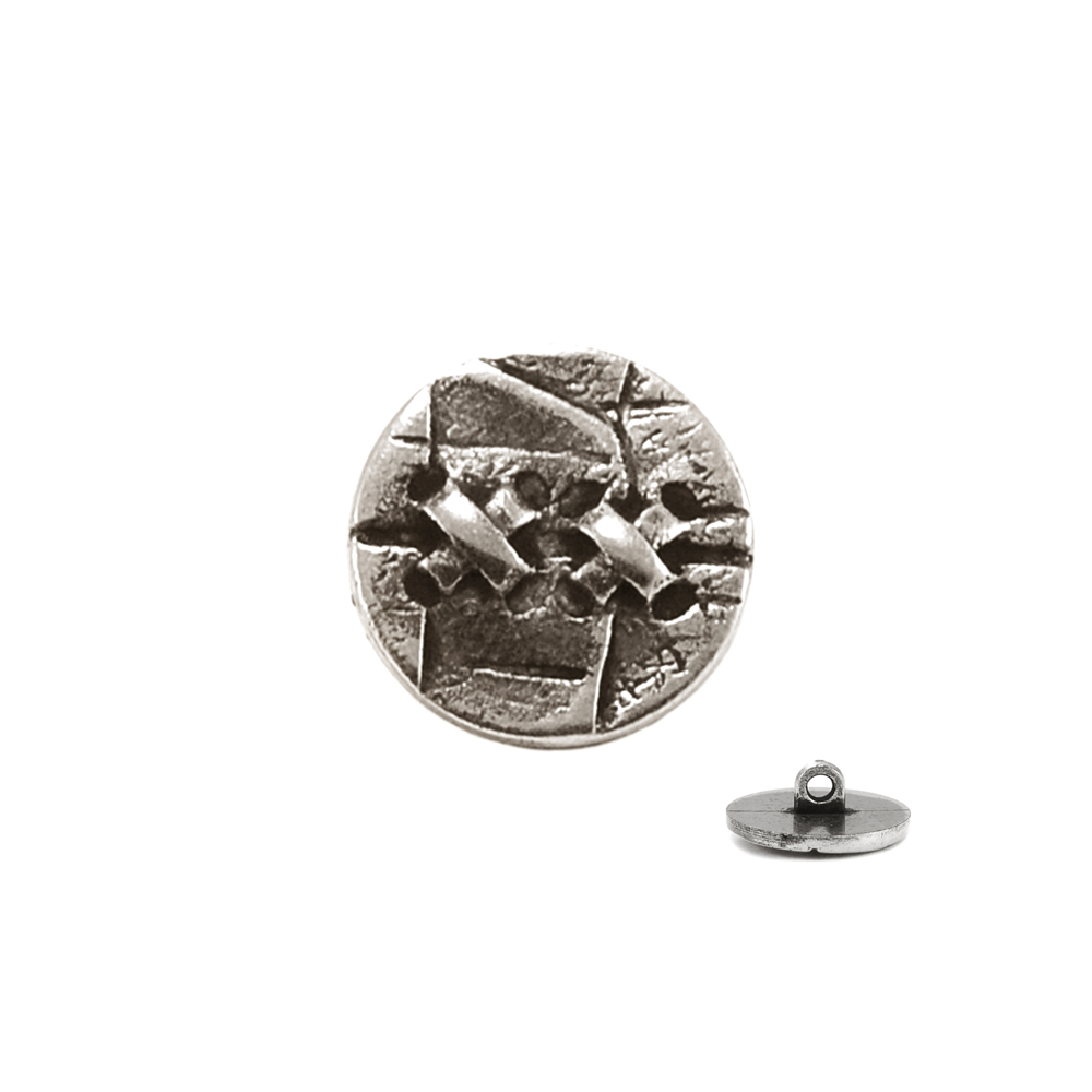 Пуговица TR №262 oxid 20мм. Пуговица металлизированная