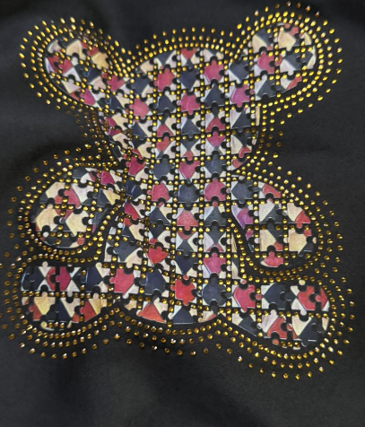 Аппликация композит, Мишка, 15,74*17,24см, DTF, SS6 желтый 62902, шт. Аппликация композит