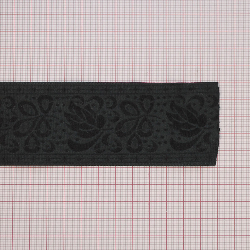 Тесьма декор. темно-зелен. 5см 100м. Тесьма