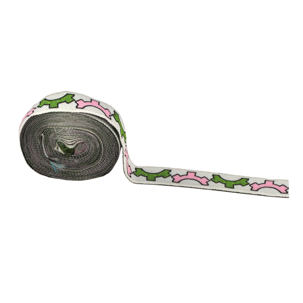 Этикетка тканевая вышитая Fabrika №1 /тесьма 1,3 см/100м. Вышивка / этикетка тканевая