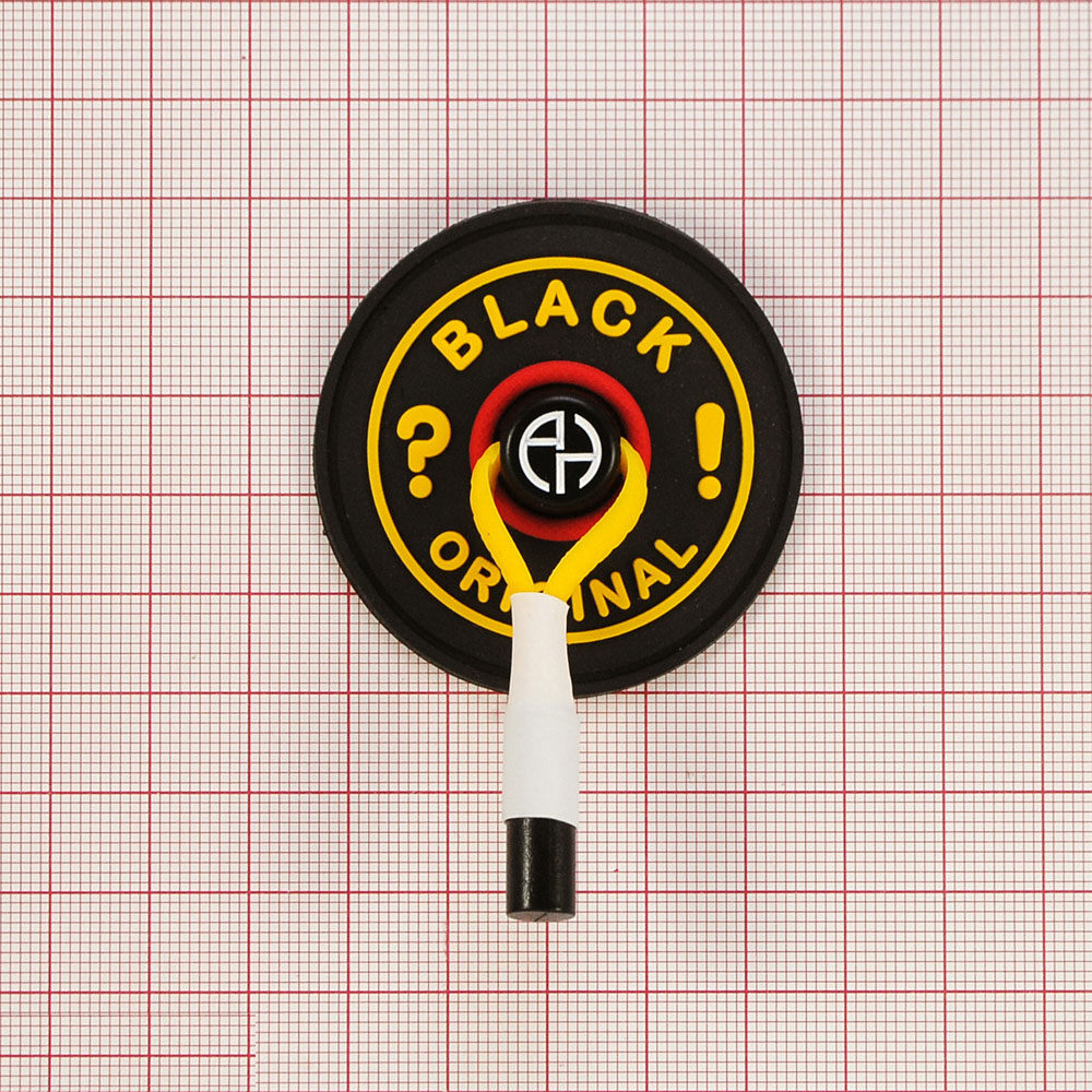 Лейба резиновая со шнурком BLACK ORIGINAL 5*5см, черный, белый, красный, желтый, шт. Лейба Резина