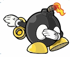 Термоаппликация Бомба дэб, 5,5*7см, красный, белый, черный, желтый, шт. Термопереводки Детские