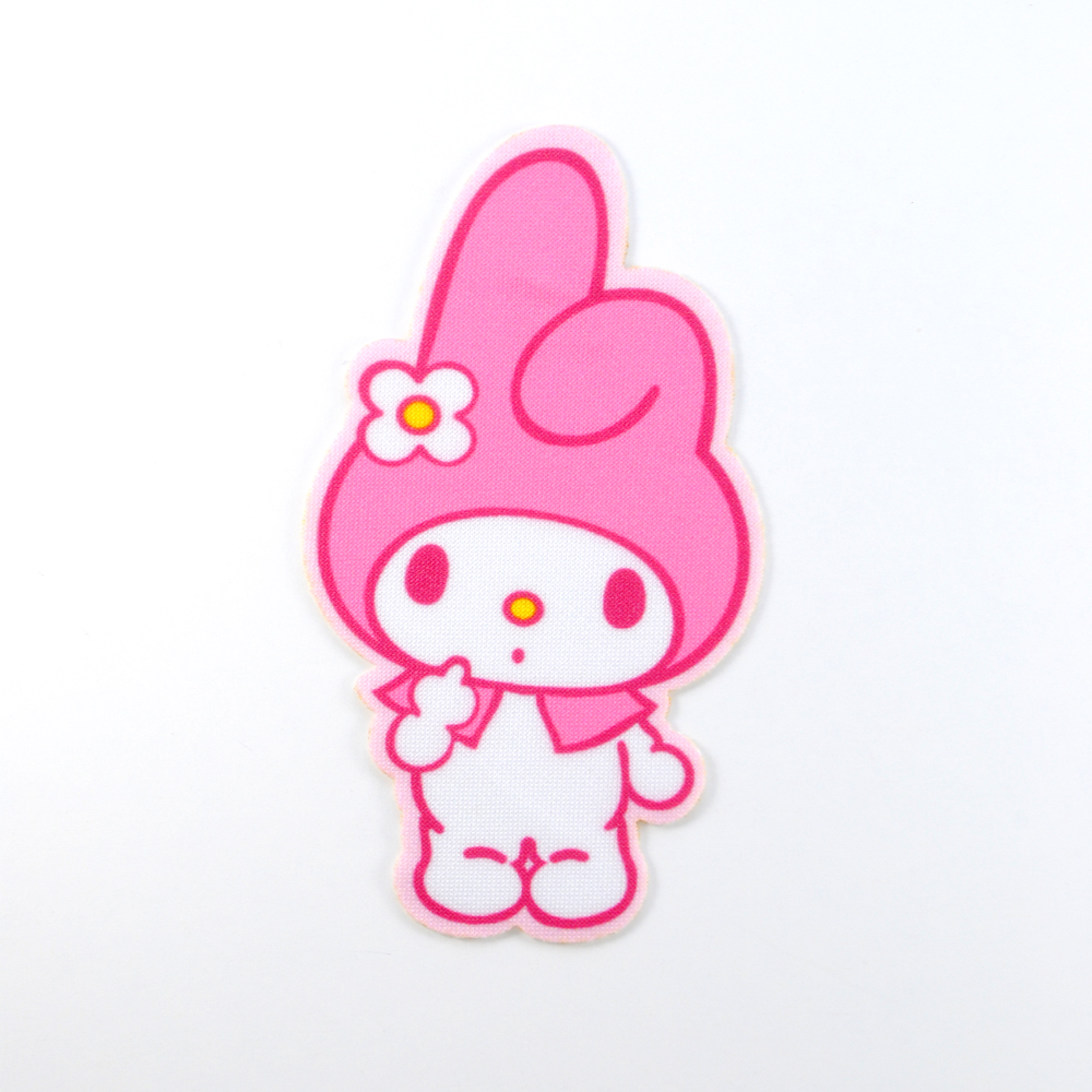 Аппликация клеевая Зайка с воротничком 6*10,5см, /дайвинг/, шт. Аппликация клеевая