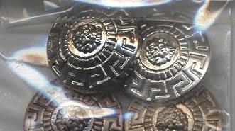 Пуговица TR-50-40 nik 24мм. Пуговица металлизированная