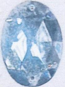 Стразы стекл. пришивн. овал (18*25мм) голубой, 1тыс.шт. Стразы пришивные