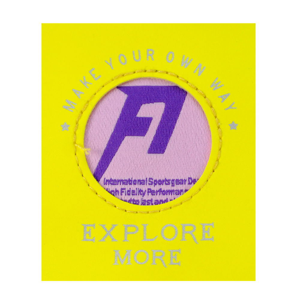 Лейба к/з с тканевой вставкой Explore More, 8*6,5см, жёлт.,фиолет., лиловый шт. Лейба Кожзам