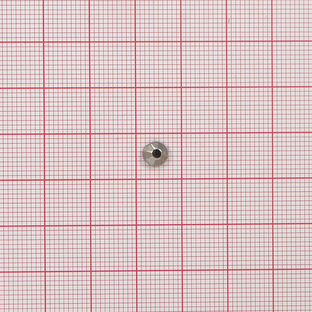 Стразы стеклянные клеевые SS-30 6мм, зеркальный (jet hematite)  5,76тыс.шт.; уп. Стразы стекло до 1000-50 гросс