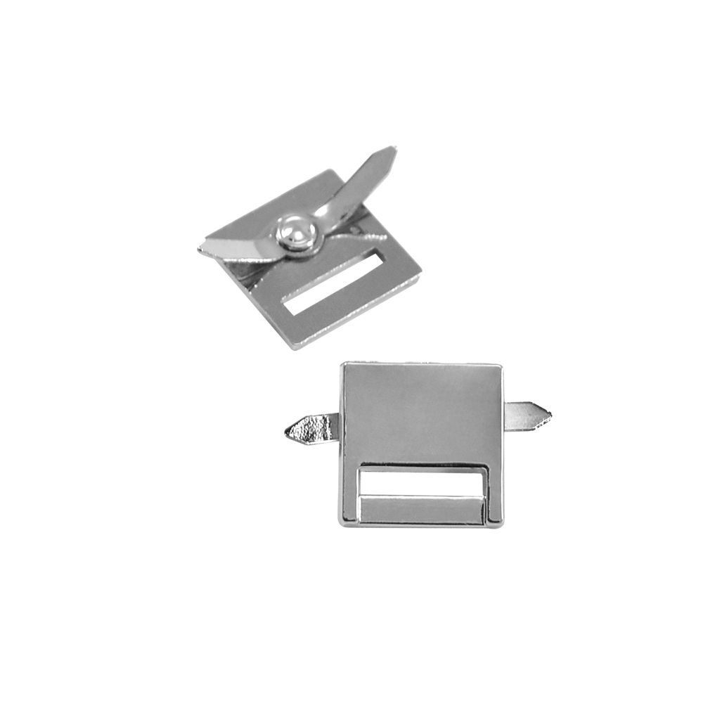 Краб металлический Квадрат-застежка NIKEL, шт . Крабы Металл Геометрия