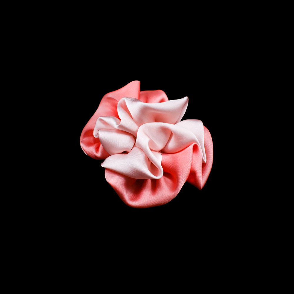Аппликация декор Цветок 1 атласный 9*7см, розово-персиковый. Аппликации Пришивные Обувные
