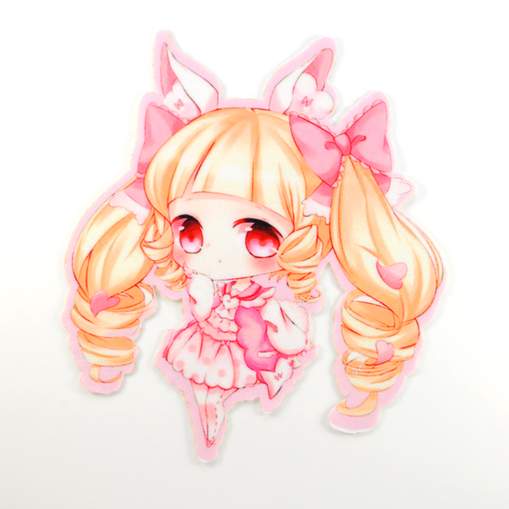 Аппликация клеевая Девочка с хвостиками 15*13см/дайвинг/шт. Аппликация клеевая