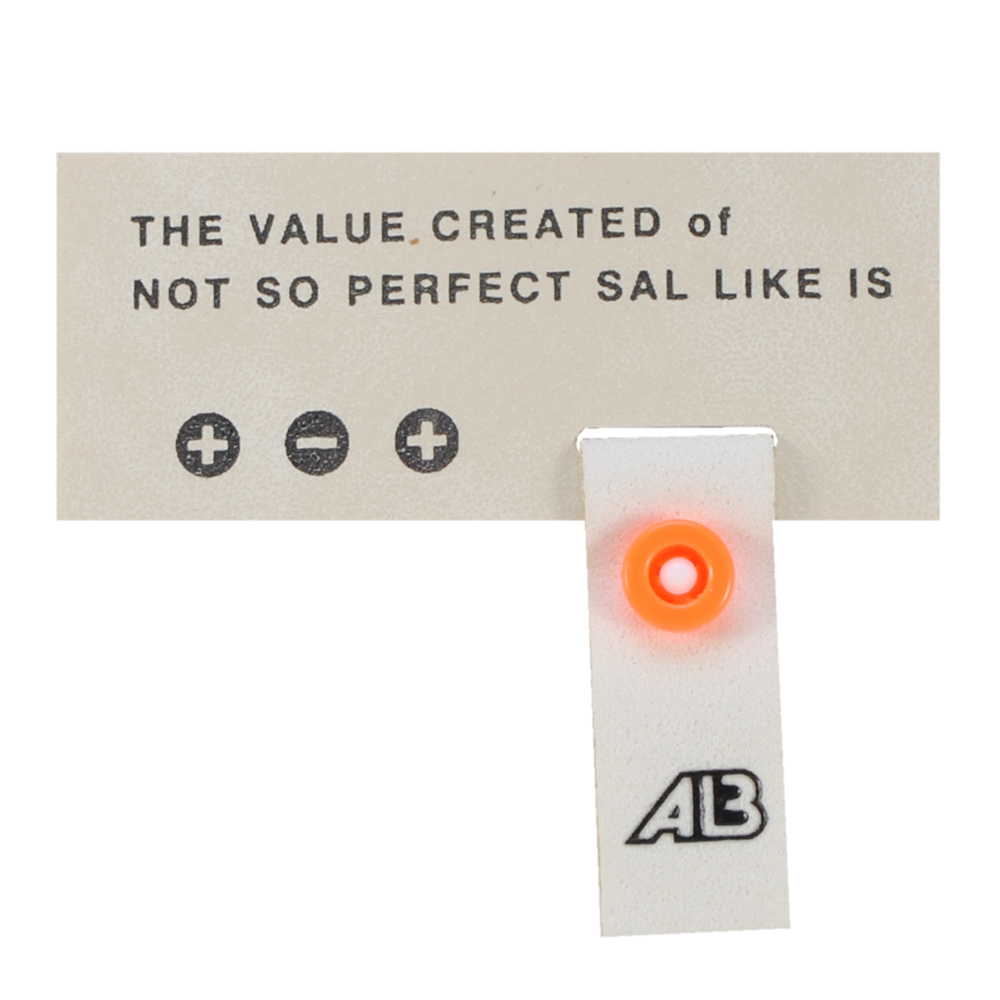 Лейба К/З the value created, 3*7см, беж., бел., черн., оранж.,  шт. Лейба Кожзам
