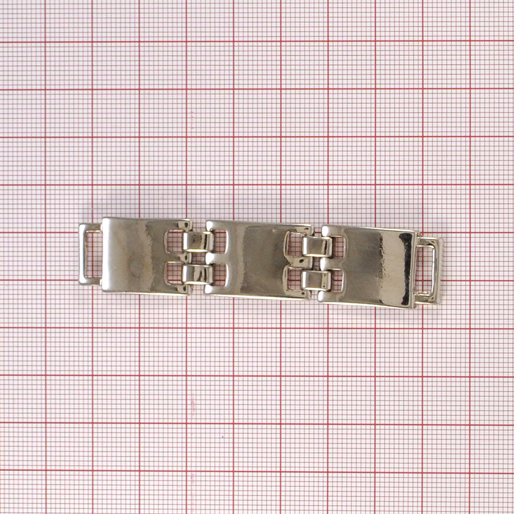 Перетяжка декор для сумок и одежды (цвет никель). Украшения Металл Перетяжка декор