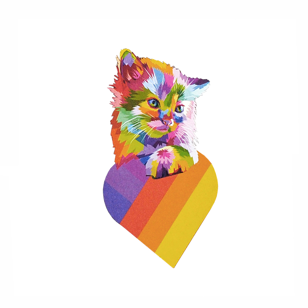 Термоаппликация №10-1 котик с сердцем (Likee) 6*11см, шт. Термопереводки Детские