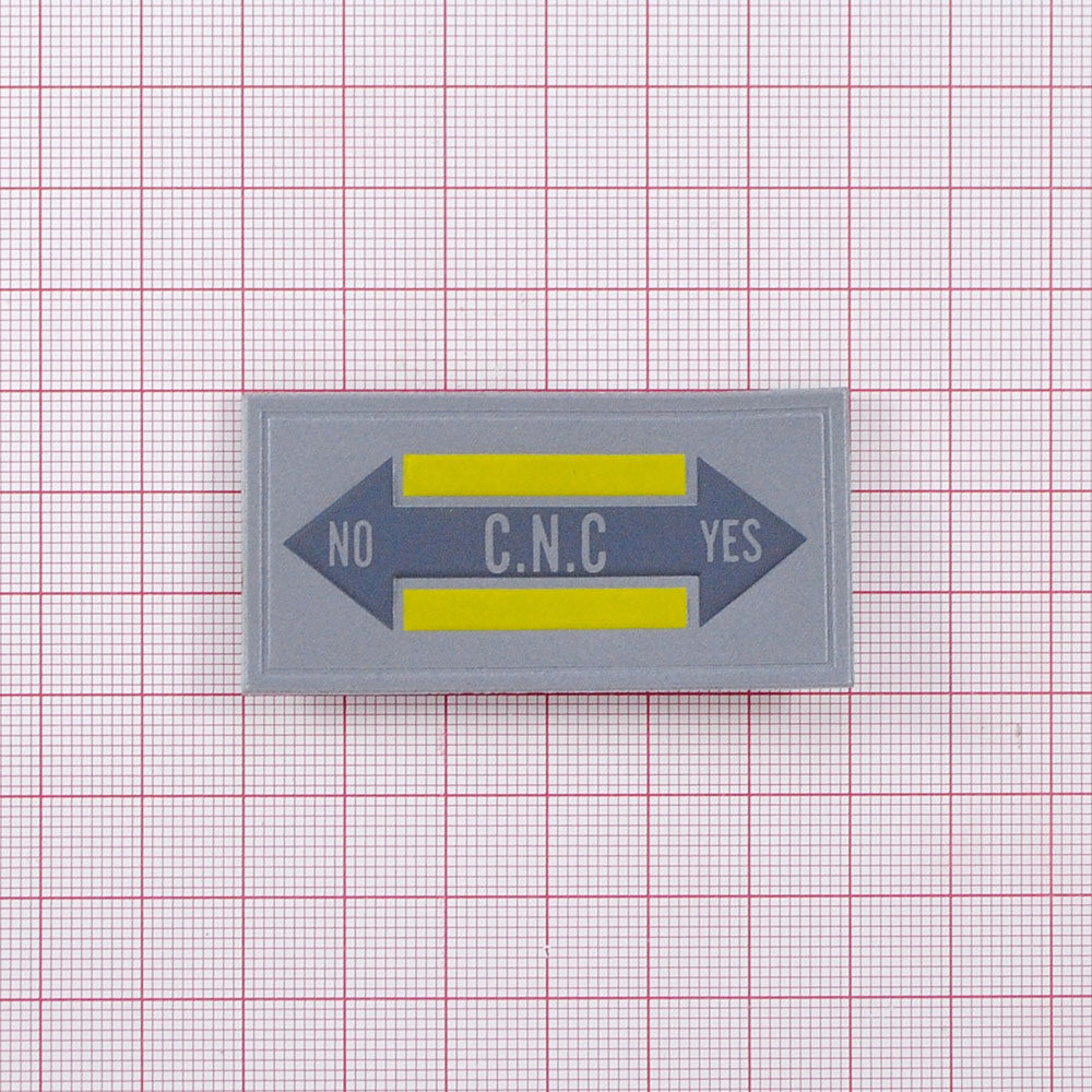 Лейба тканевая светоотражающая, C.N.C, 3*6см, серый, желтый, шт. Лейба Ткань