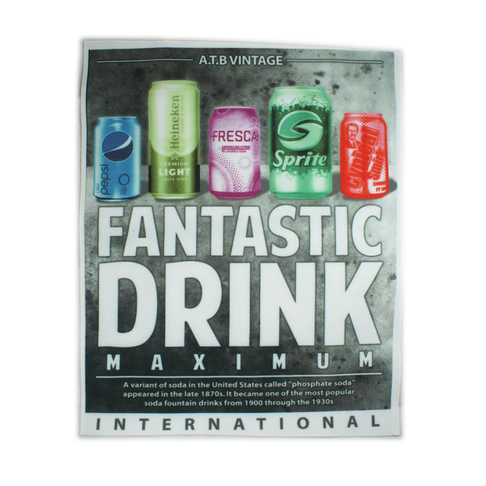Аппликация пришивная Fantastic DRINK, 24*28,5см, напитки, шт. Аппликации Пришивные Постер