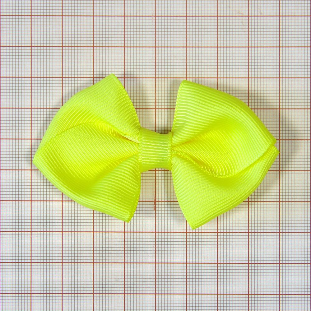 Аппликация декор обувная HHB109 лимонно-желтый бантик Стяжка, шт. Аппликации Пришивные Цветы Банты