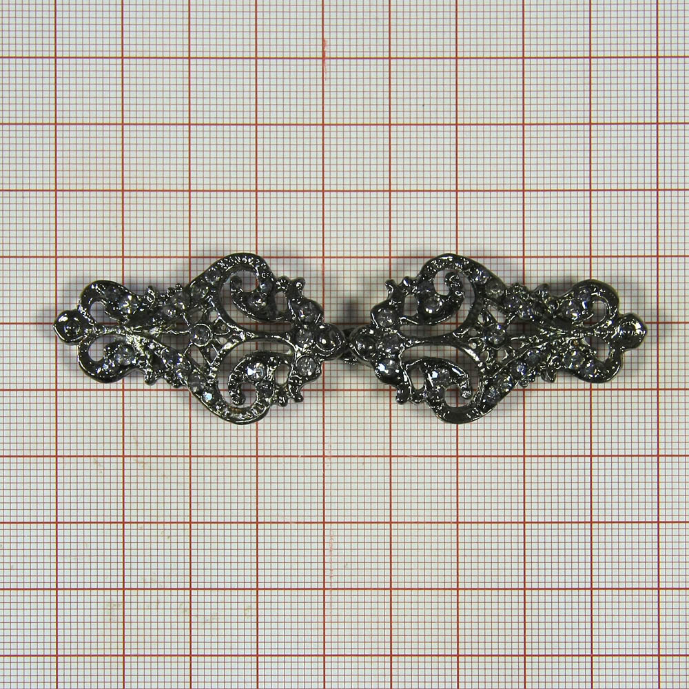 Крючок шубный 3279791 крючок BLACK NIKEL, bl. diamond камни . Клипсы шубные, крючки