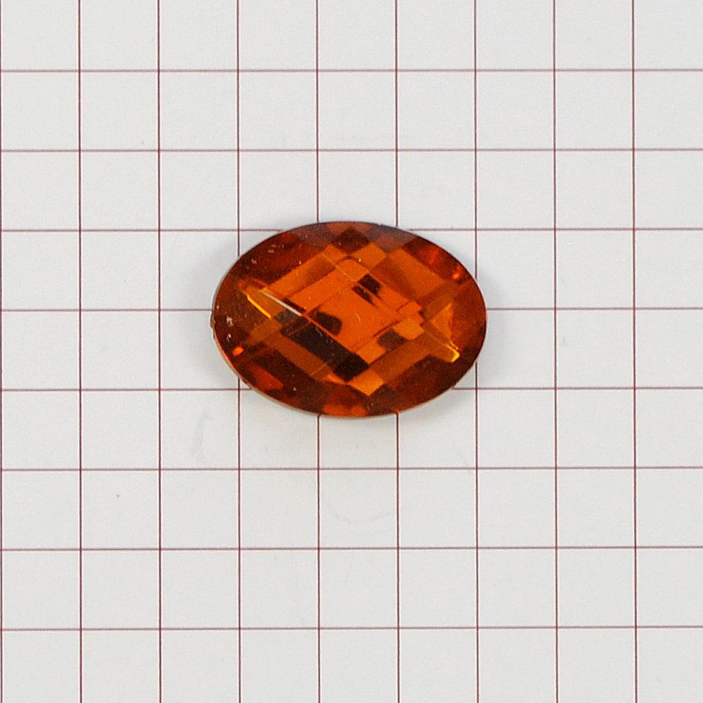 Стразы Д на клей, овал 13*18мм янтарн 25, 1тыс.шт. Стразы на клей