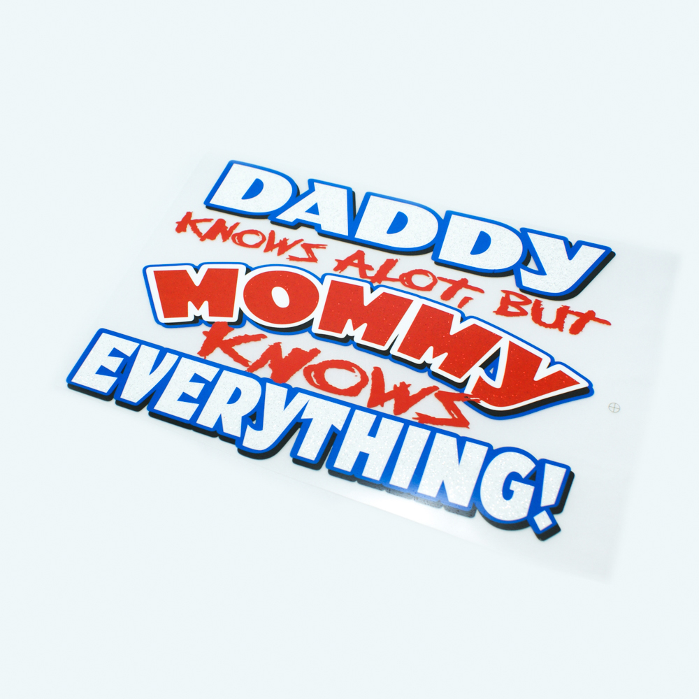 Термоаппликация DADDY, MOMMY, Everything 19,5*14см.. Термопереводки Надписи