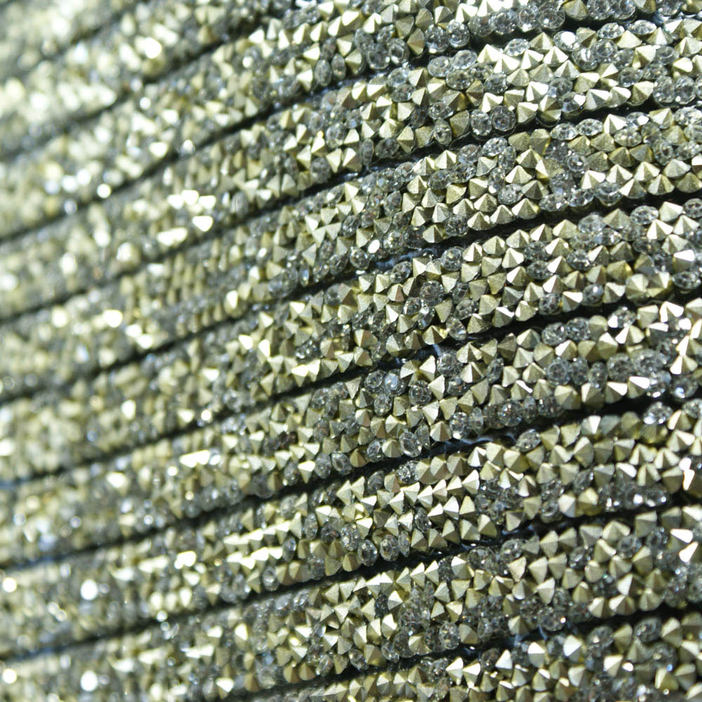 Стразы полотно клеевое №17 гречка АКРИЛ золотисто-белые камни, 25*40см, 1лист. Полотна из страз