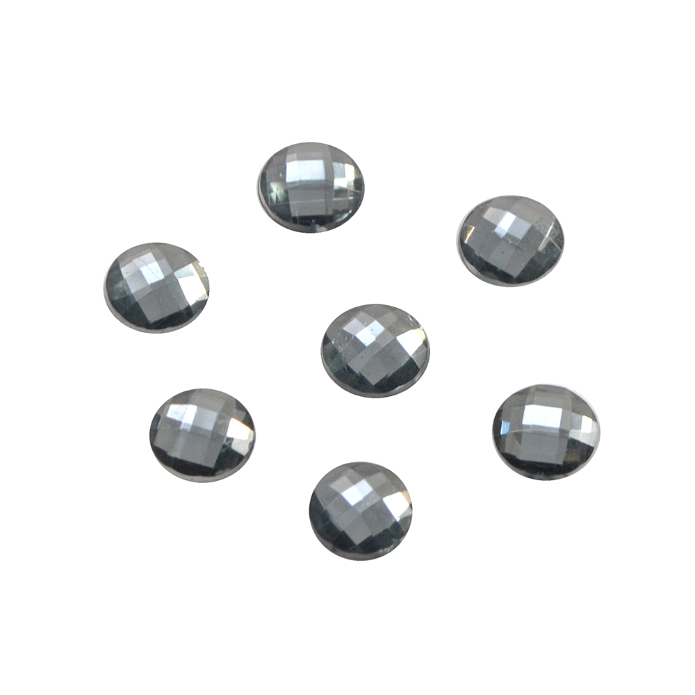 Стразы Д на клей, круг 8мм серый 6, 1тыс.шт. Стразы на клей