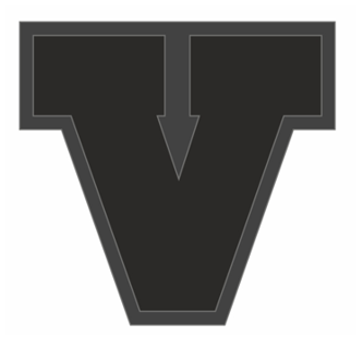 Нашивка махровая пришивная Буква "V", 11,6*11,1см, черный, шт. Нашивка Махровая