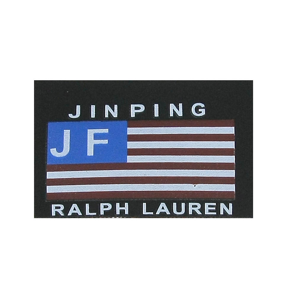 Нашивка тканевая накатанная JF USA 3*5см черная, американский флаг, белый текст, шт. Нашивка Вышивка