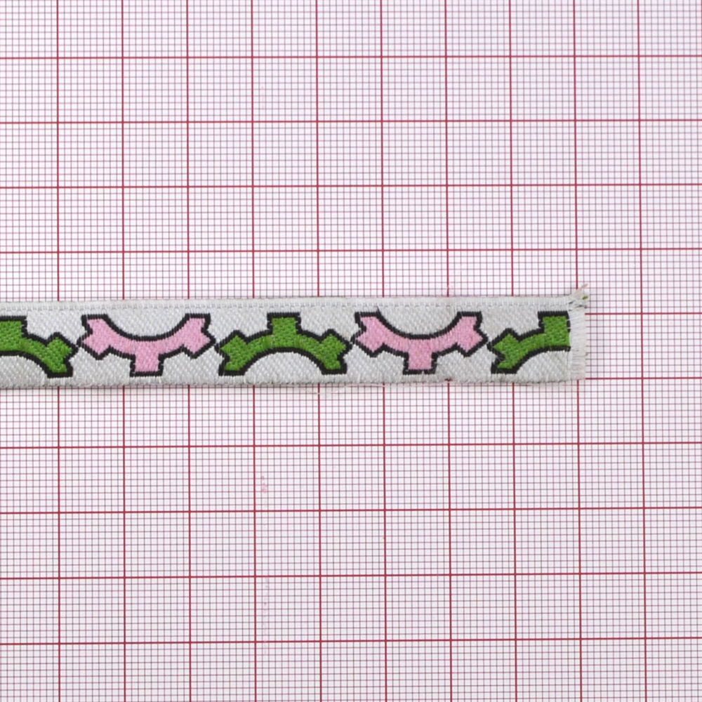 Этикетка тканевая вышитая Fabrika №1 /тесьма 1,3 см/100м. Вышивка / этикетка тканевая